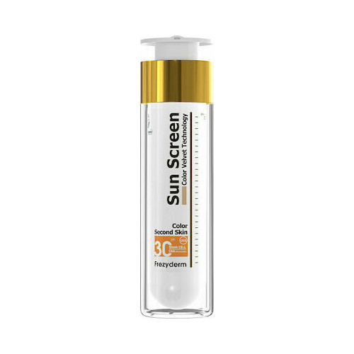 5202888222399 Frezyderm Sun Screen Color Velvet Αδιάβροχη Αντηλιακή Κρέμα Προσώπου SPF30 με Χρώμα 50ml - Image 1