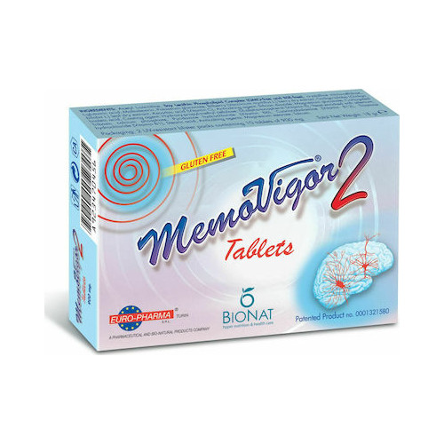 5206856000071 Bionat Memovigor 2 900mg Συμπλήρωμα για την Μνήμη 20 ταμπλέτες - Image 1